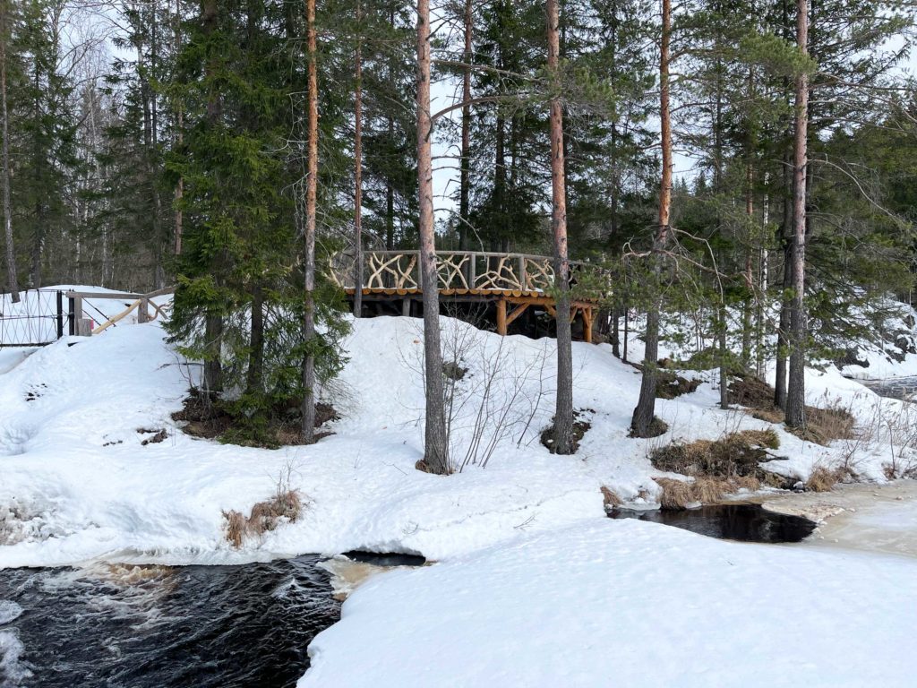 деревянные мосты на водопадах