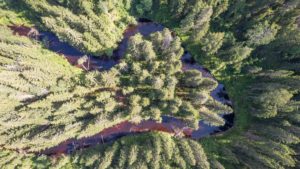 Долина Водопадов летом с высоты