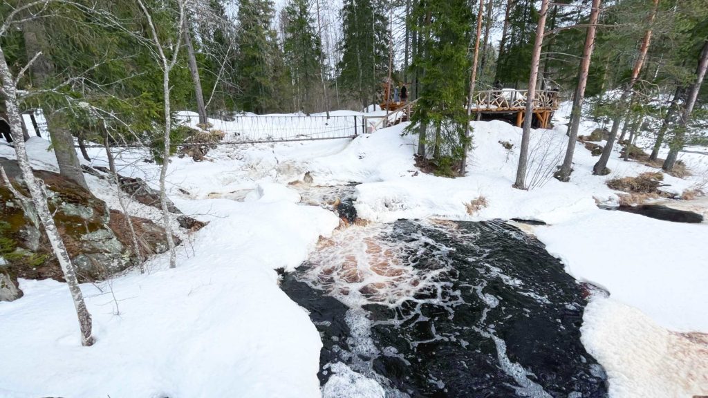 водопад Ахвенкоски, зима