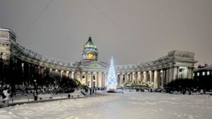 Казанский собор, зима, Санкт-Петербург