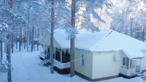 турбаза "Сямозеро" в Карелии зимой