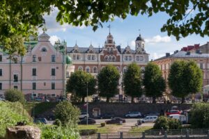 Фасады старого города Выборга, рыночный квартал