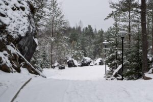 Дорога через Рускеалу зимой