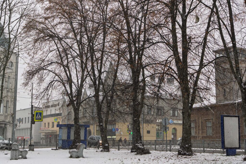 Зимний сквер в центре Сортавалы