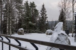 Зимняя аллея у входа в Рускеалу